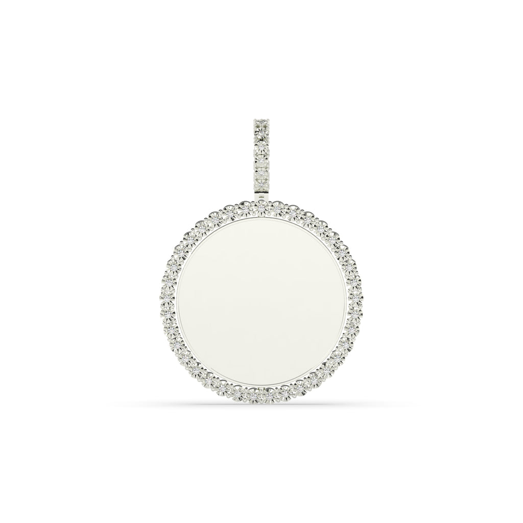 ROUND GOLD PENDANT WITH DIAMONDS