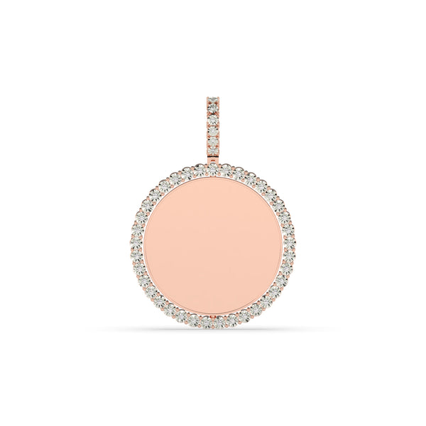ROUND GOLD PENDANT WITH DIAMONDS