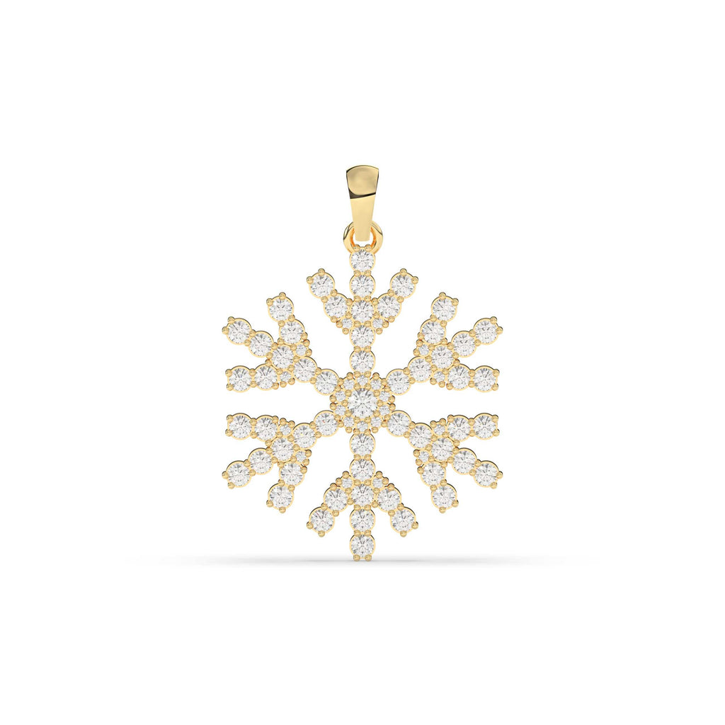 DIAMOND ENCRUSTED SNOWFLAKE CHARM PENDANT
