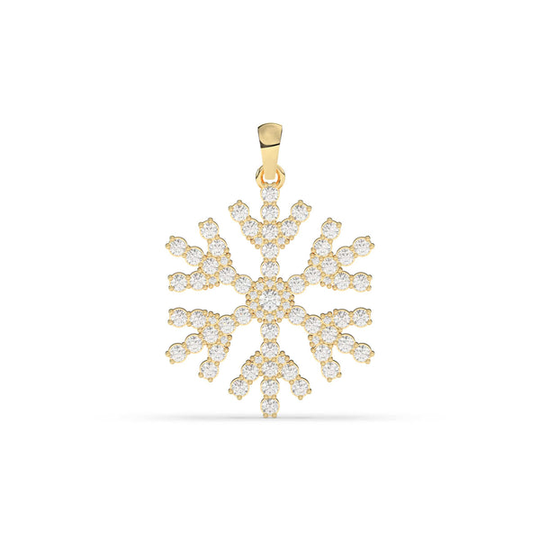 DIAMOND ENCRUSTED SNOWFLAKE CHARM PENDANT