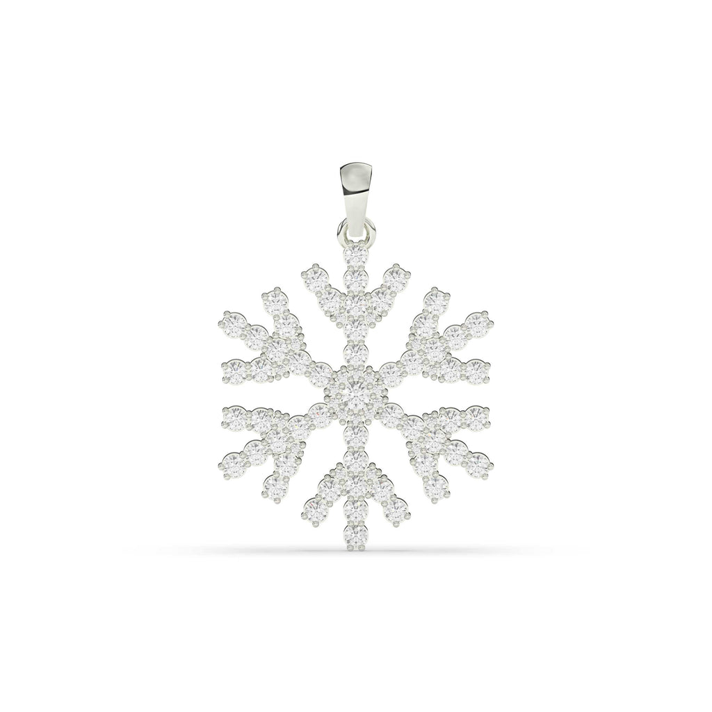 DIAMOND ENCRUSTED SNOWFLAKE CHARM PENDANT