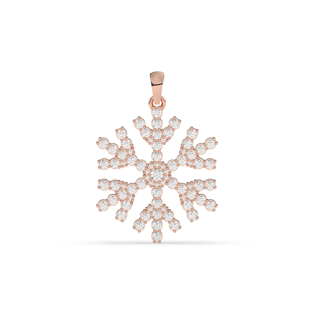 DIAMOND ENCRUSTED SNOWFLAKE CHARM PENDANT