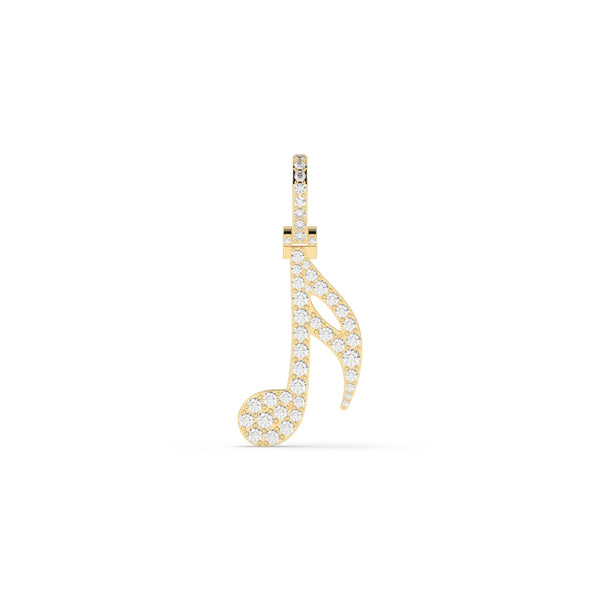 DIAMOND STUDDED MUSICAL NOTE PENDANT