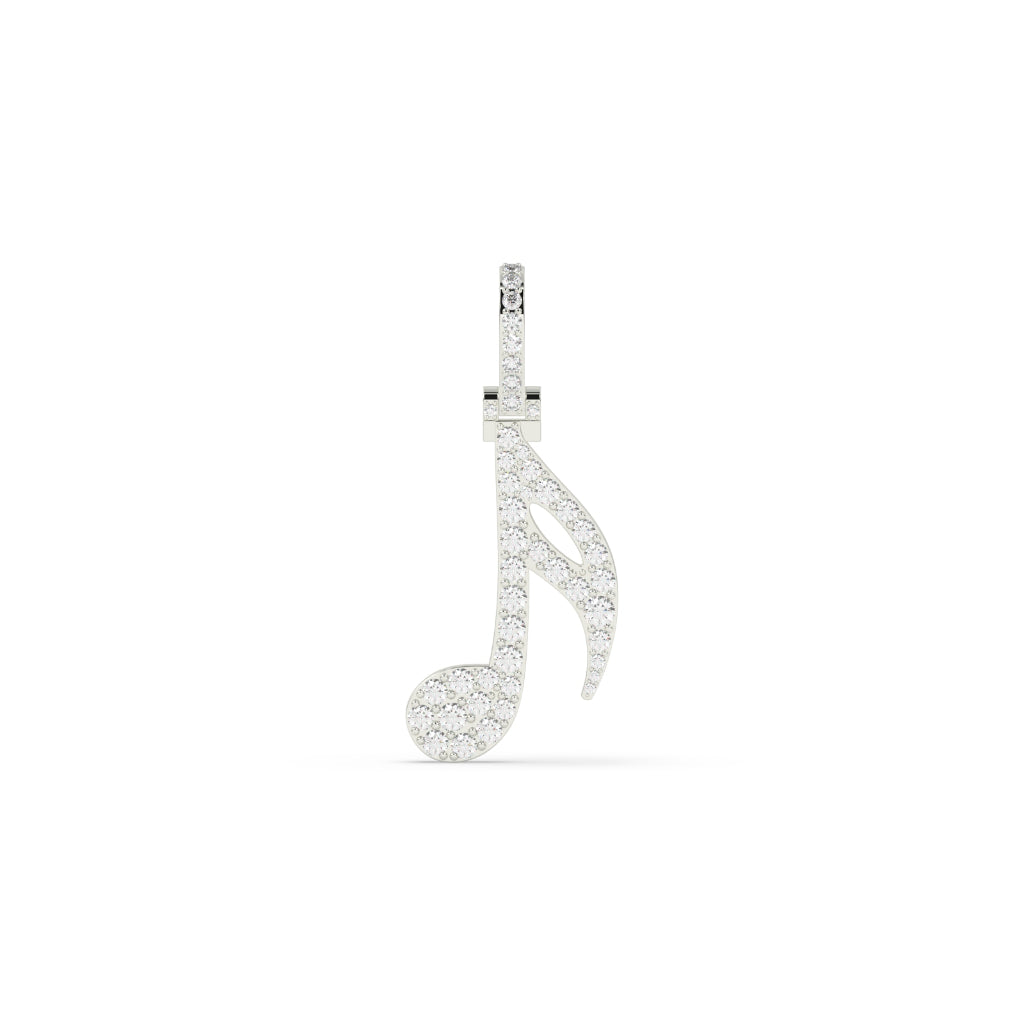 DIAMOND STUDDED MUSICAL NOTE PENDANT