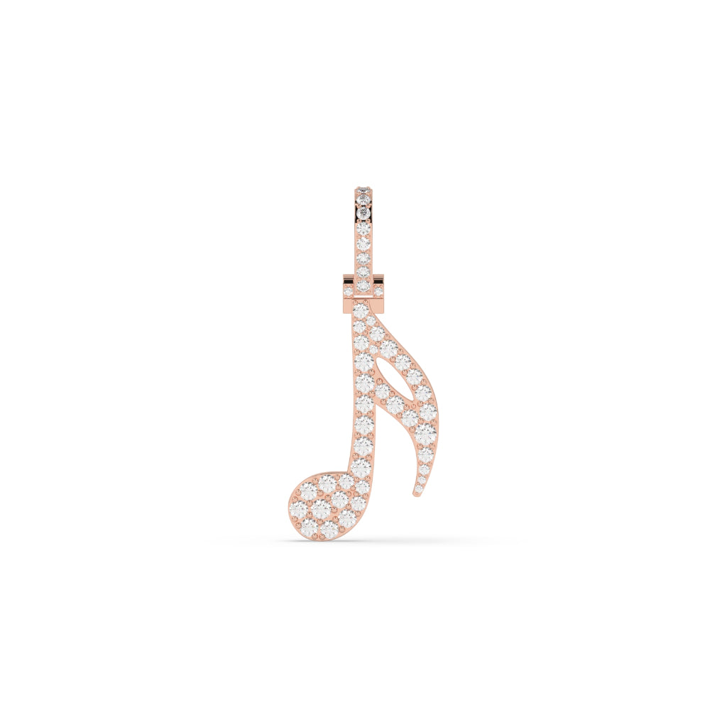 DIAMOND STUDDED MUSICAL NOTE PENDANT