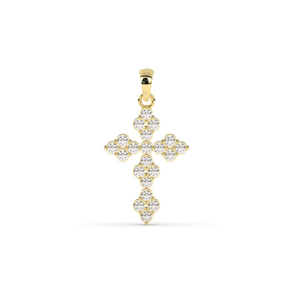 CLUSTER STYLE CROSS PENDANT