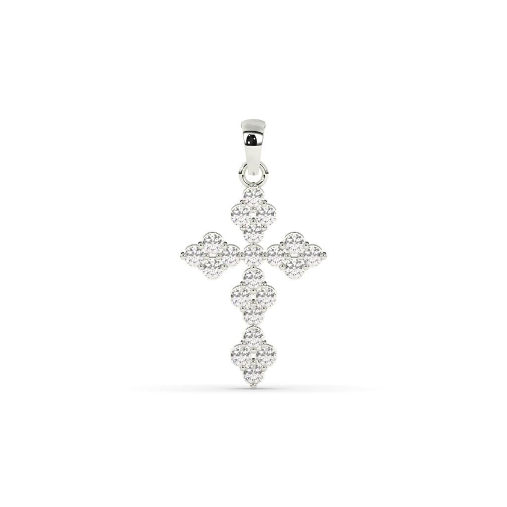 CLUSTER STYLE CROSS PENDANT