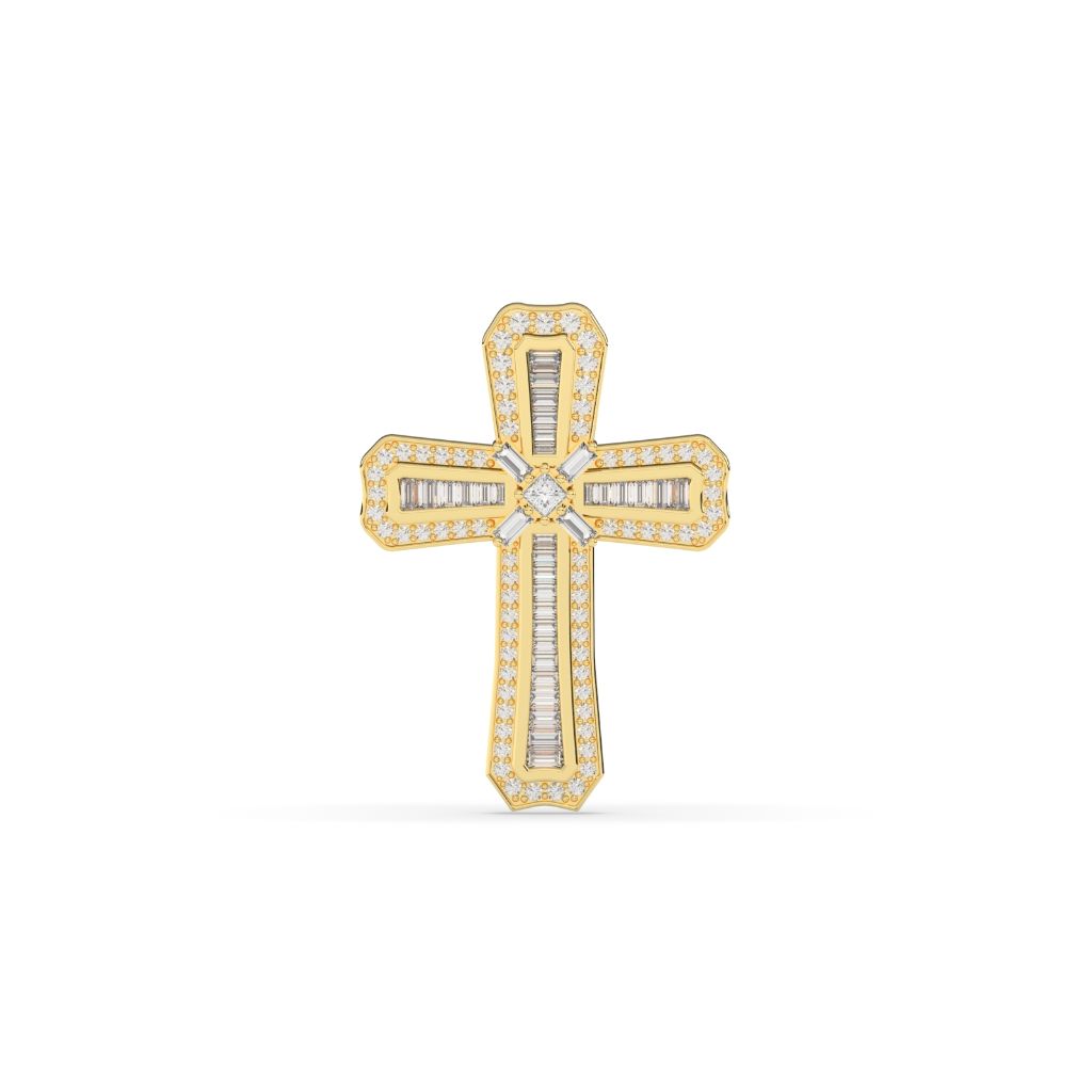 BAGUETTE EDGE CROSS CHARM