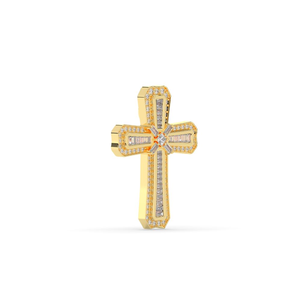 BAGUETTE EDGE CROSS CHARM