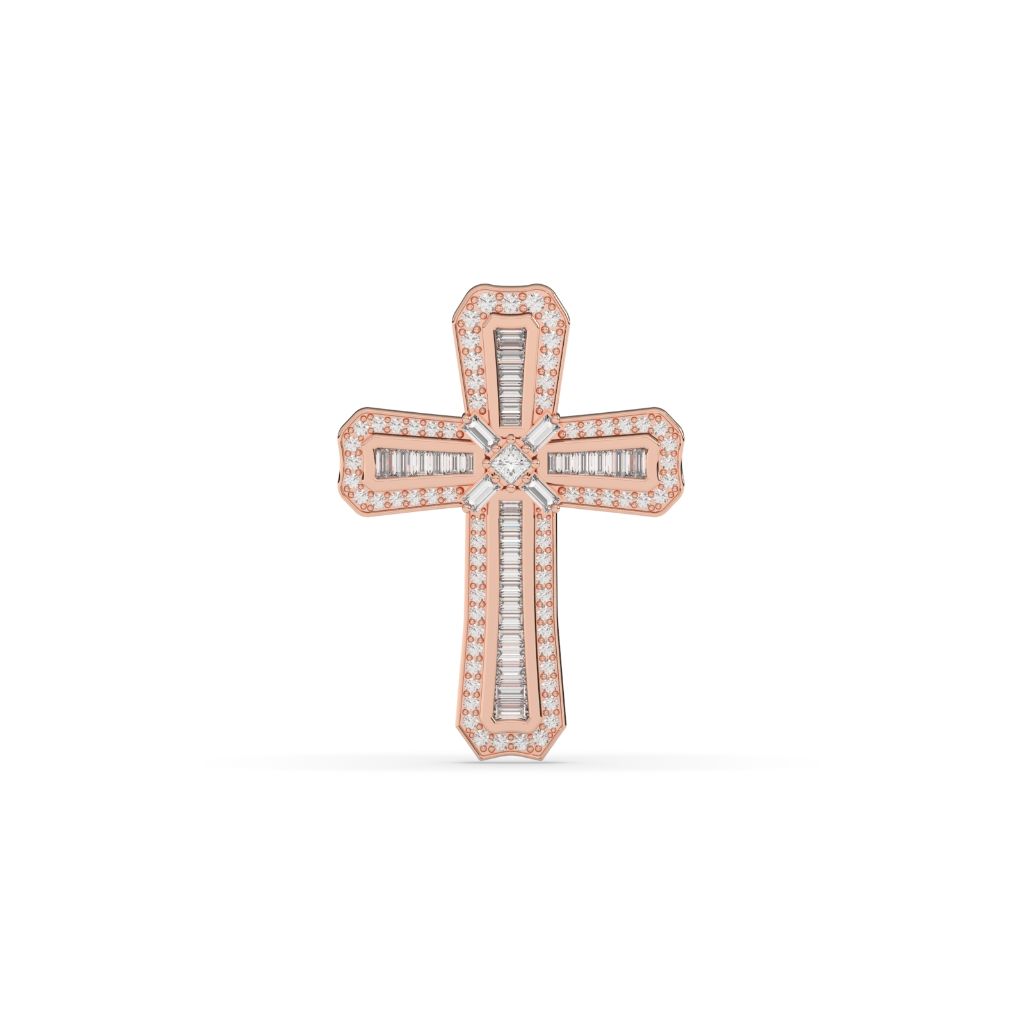 BAGUETTE EDGE CROSS CHARM