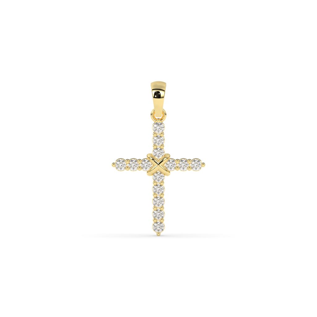 DIAMOND CROSS FAITHFUL PENDANT