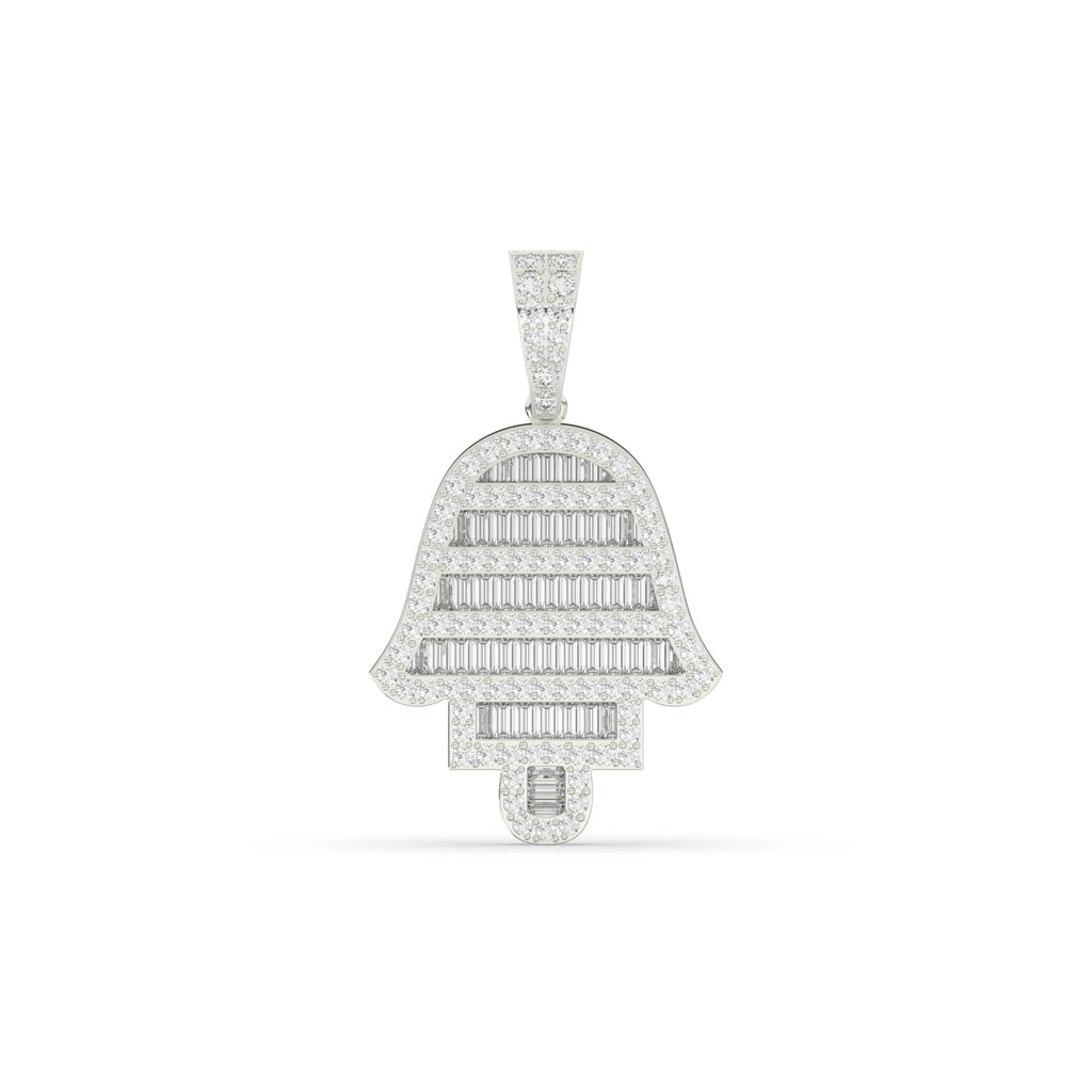 BAGUETTE LAYERED HAMSA PENDANT