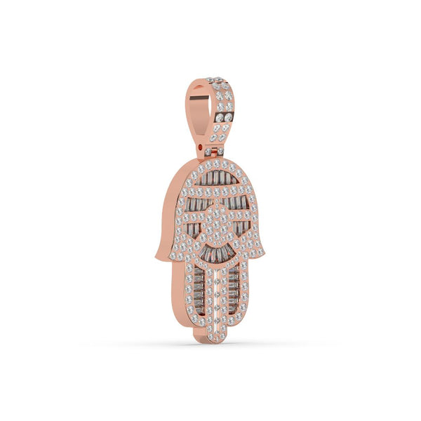 DIAMOND HAMSA HAND PENDANT