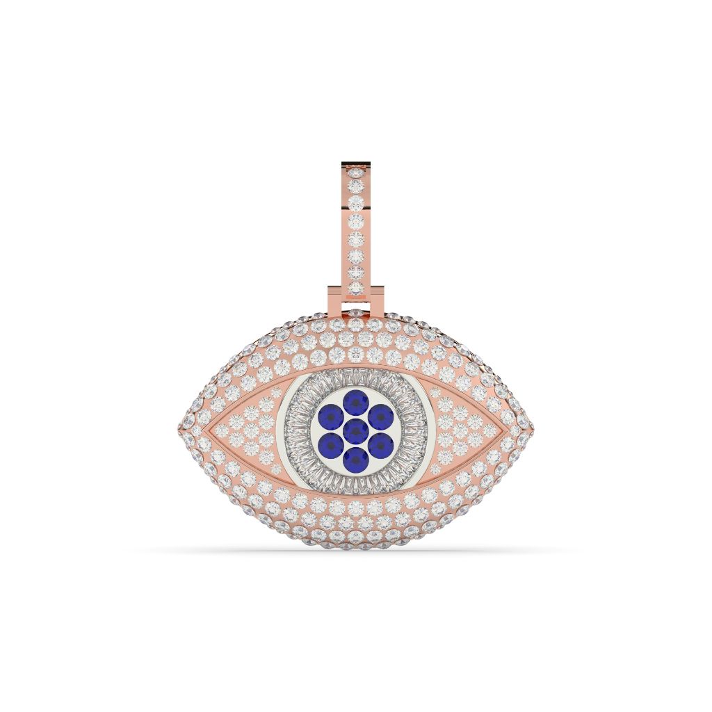 DIAMOND STUDDED BLUE EVIL EYE