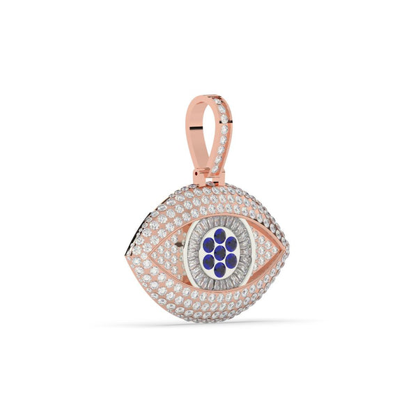 DIAMOND STUDDED BLUE EVIL EYE