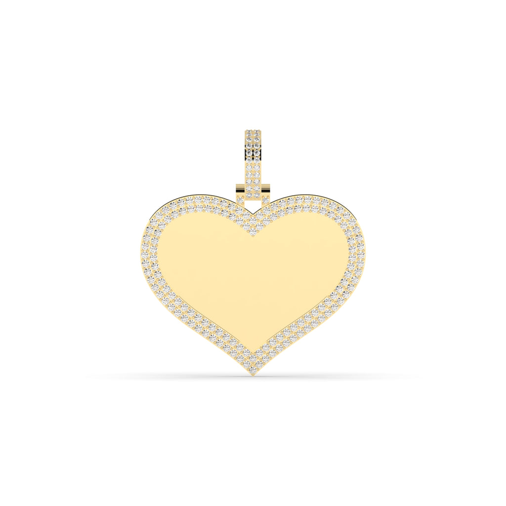 FULL HEART DIAMOND BORDER PENDANT