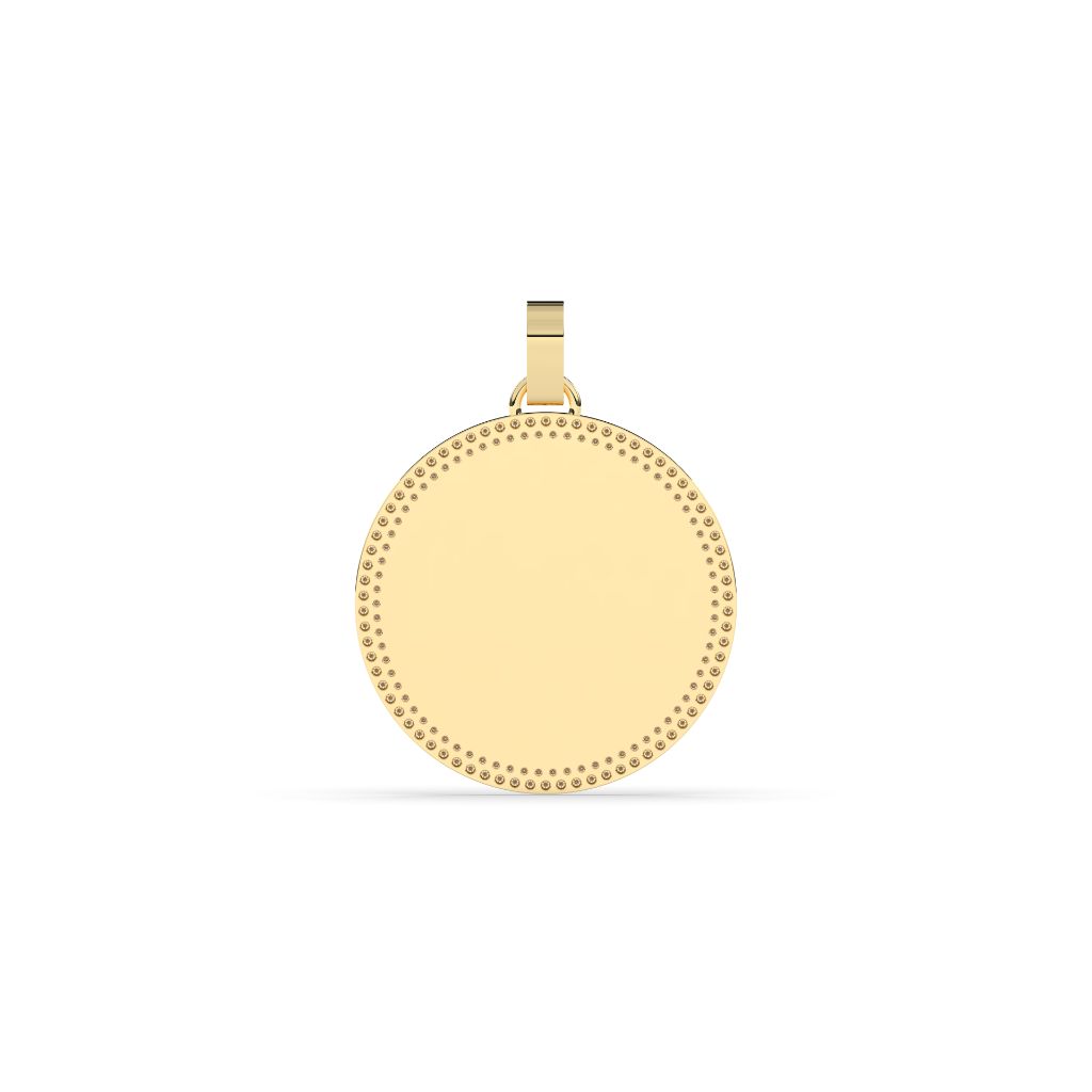 DIAMOND EDGE POLISHED ROUND PENDANT