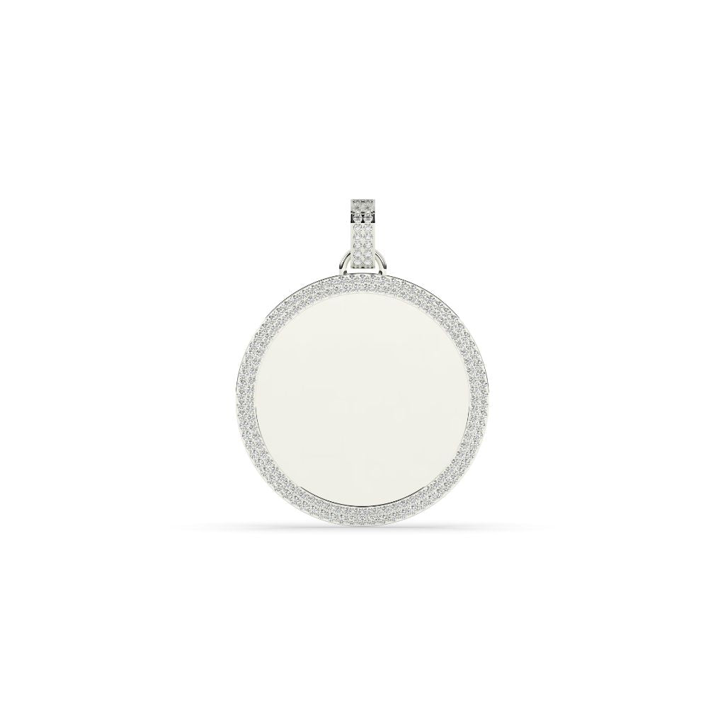 DIAMOND EDGE POLISHED ROUND PENDANT