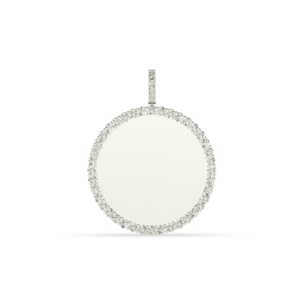 SINGLE ROW DIAMOND ROUND PENDANT