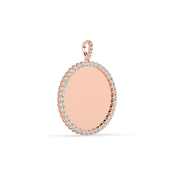 SINGLE ROW DIAMOND ROUND PENDANT