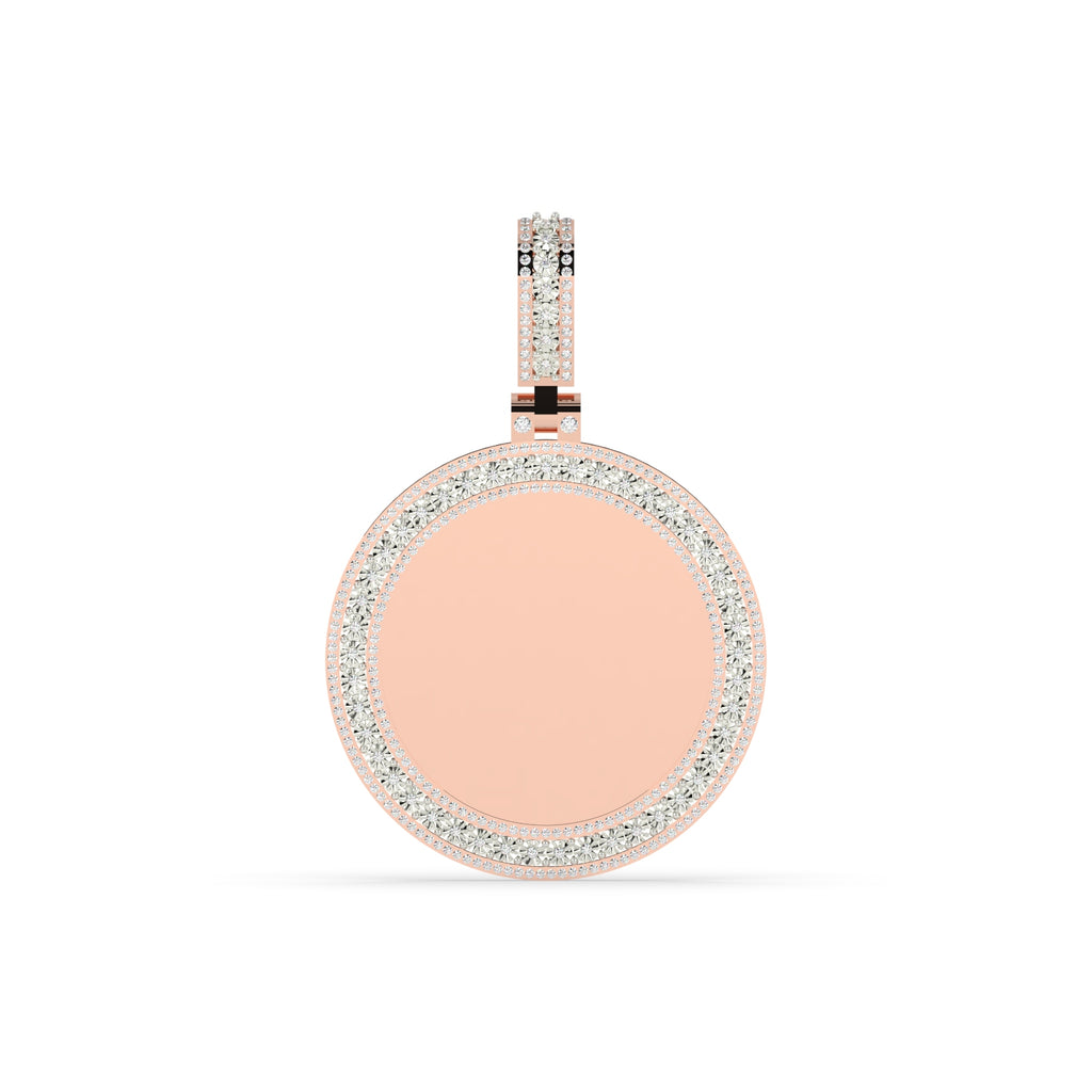 TRIPLE LAYER GOLD ROUND PENDANT