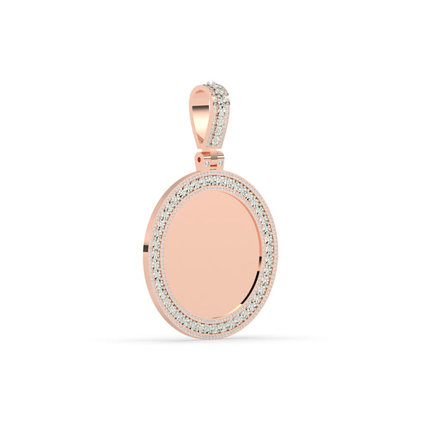 TRIPLE LAYER GOLD ROUND PENDANT