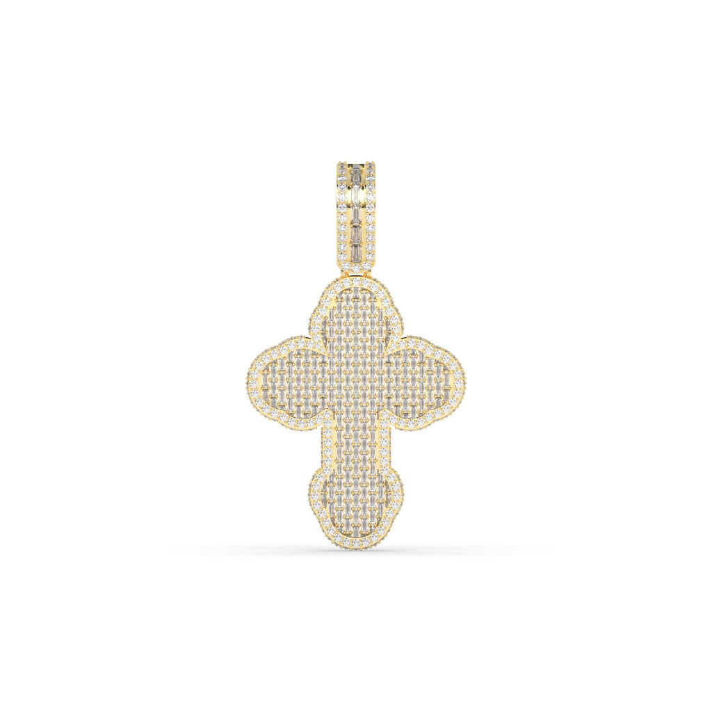 DIAMOND PAVÉ ROUNDED CROSS PENDANT