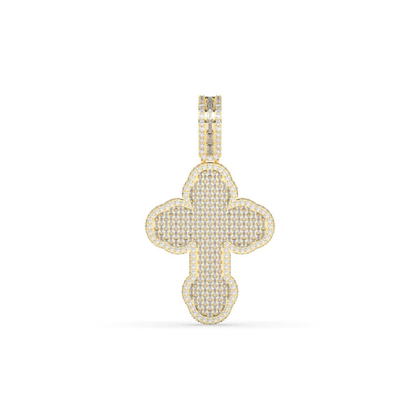 DIAMOND PAVÉ ROUNDED CROSS PENDANT