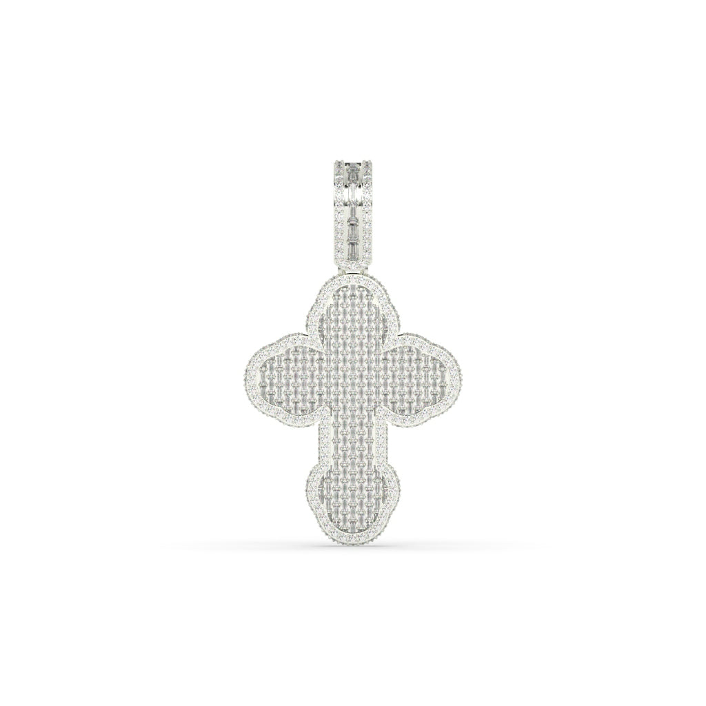 DIAMOND PAVÉ ROUNDED CROSS PENDANT