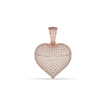 FULLY ICED DIAMOND HEART PENDANT