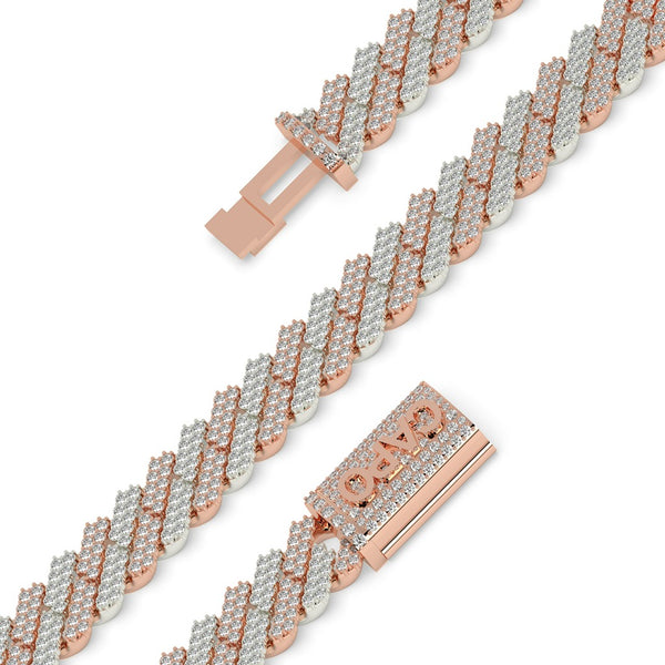 LUXURY MIXED METAL CUBAN NECKLACE