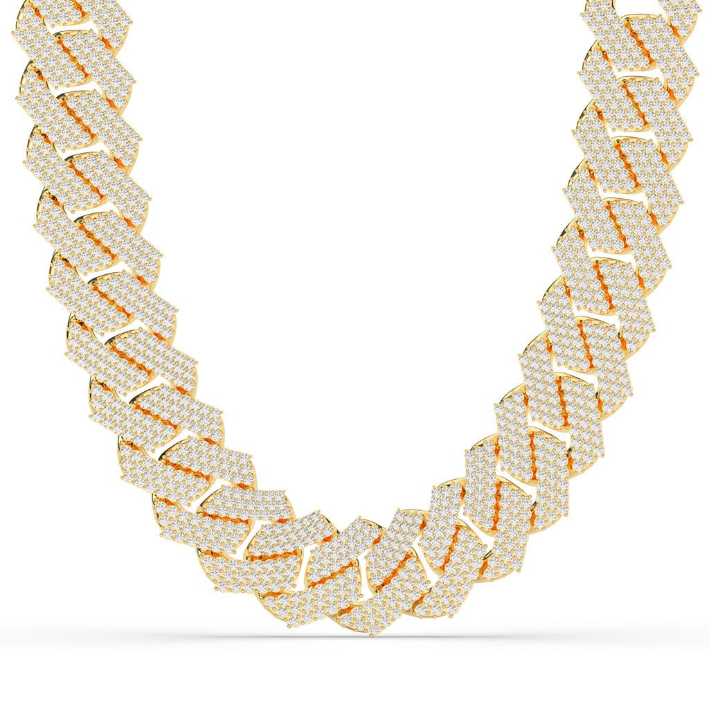 ICED WIDE CUBAN LINK NECKLACE