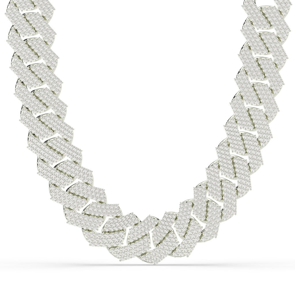 ICED WIDE CUBAN LINK NECKLACE