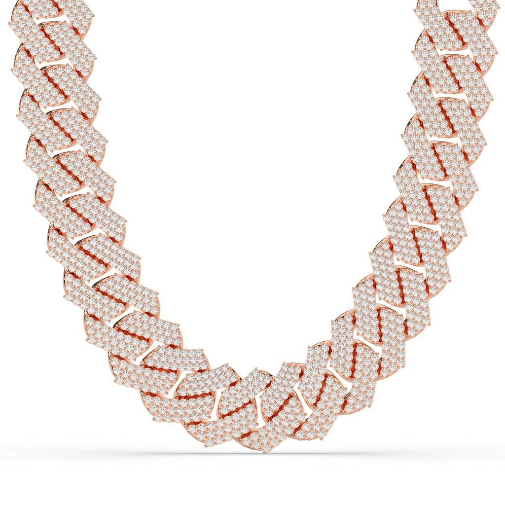 ICED WIDE CUBAN LINK NECKLACE