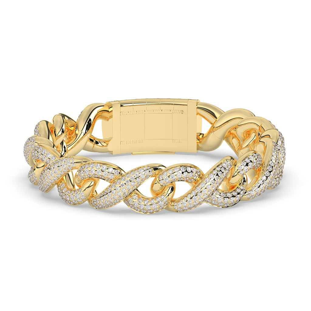 DIAMOND TWISTED CHUNKY CHAIN BRACELET