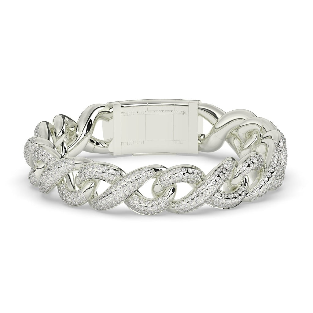 DIAMOND TWISTED CHUNKY CHAIN BRACELET
