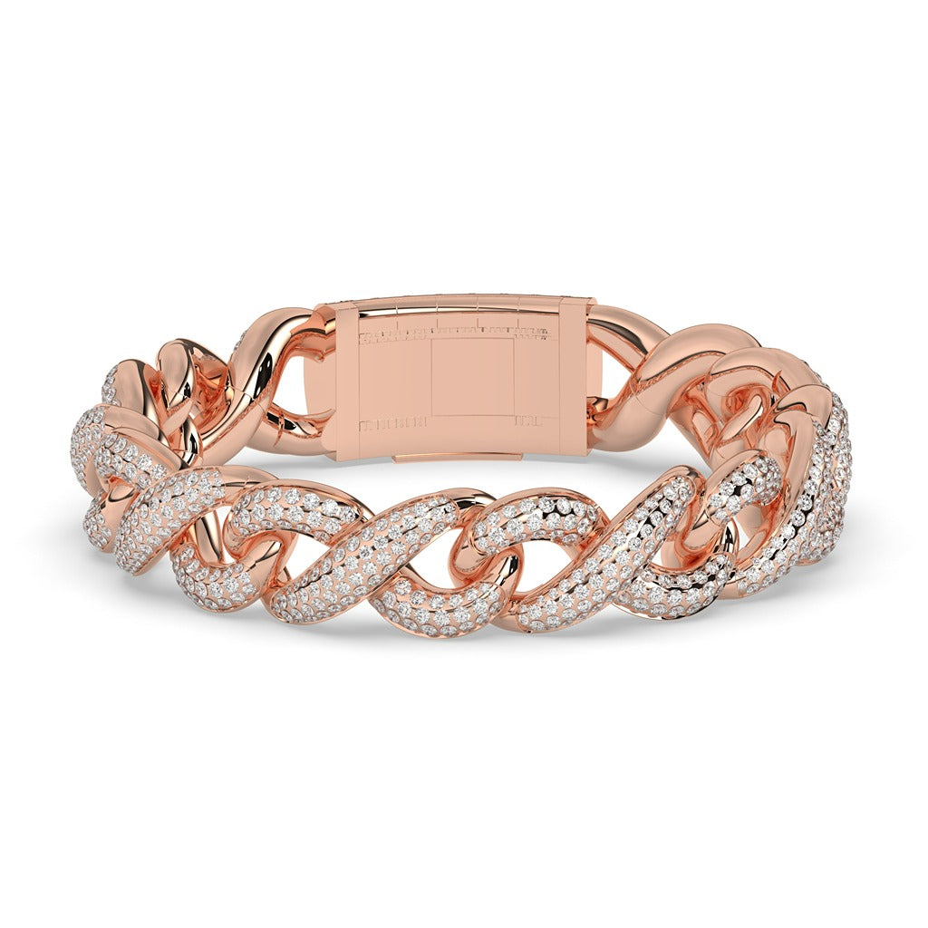 DIAMOND TWISTED CHUNKY CHAIN BRACELET