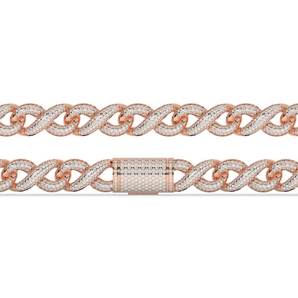DIAMOND TWISTED CHUNKY CHAIN BRACELET