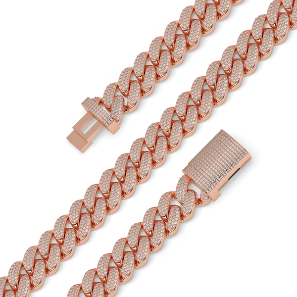 ROSE GOLD DIAMOND CUBAN CHAIN