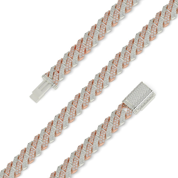 TWO TONE ZIGZAG CUBAN CHAIN