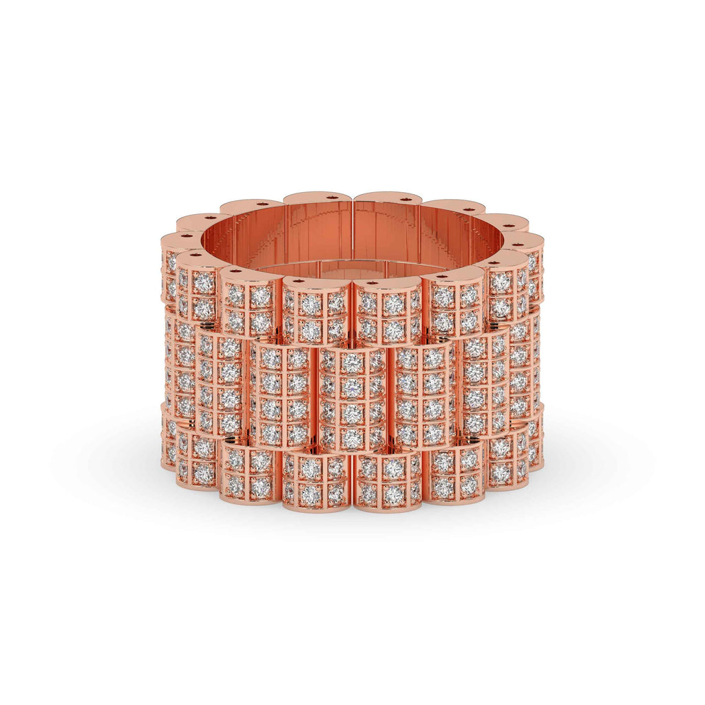 ROYAL BLOCK DIAMOND MENS RING