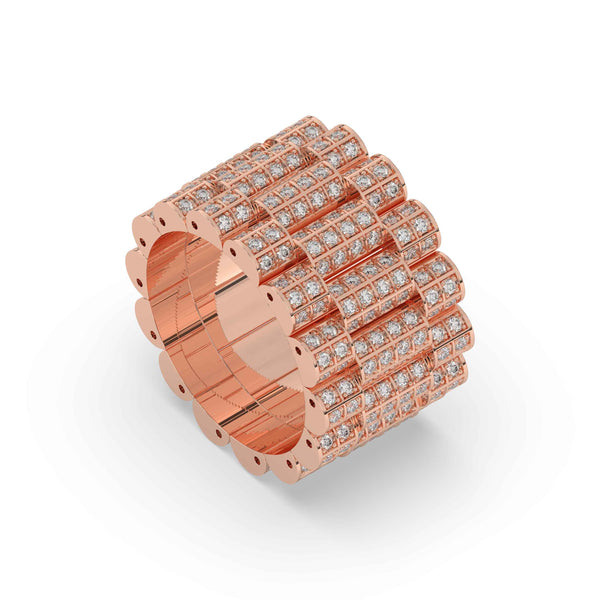 ROYAL BLOCK DIAMOND MENS RING