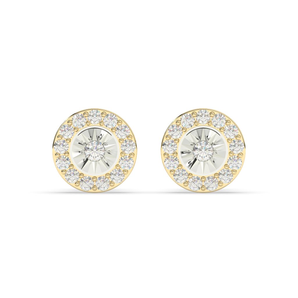 RADIANT MIRROR CUT EAR STUDS