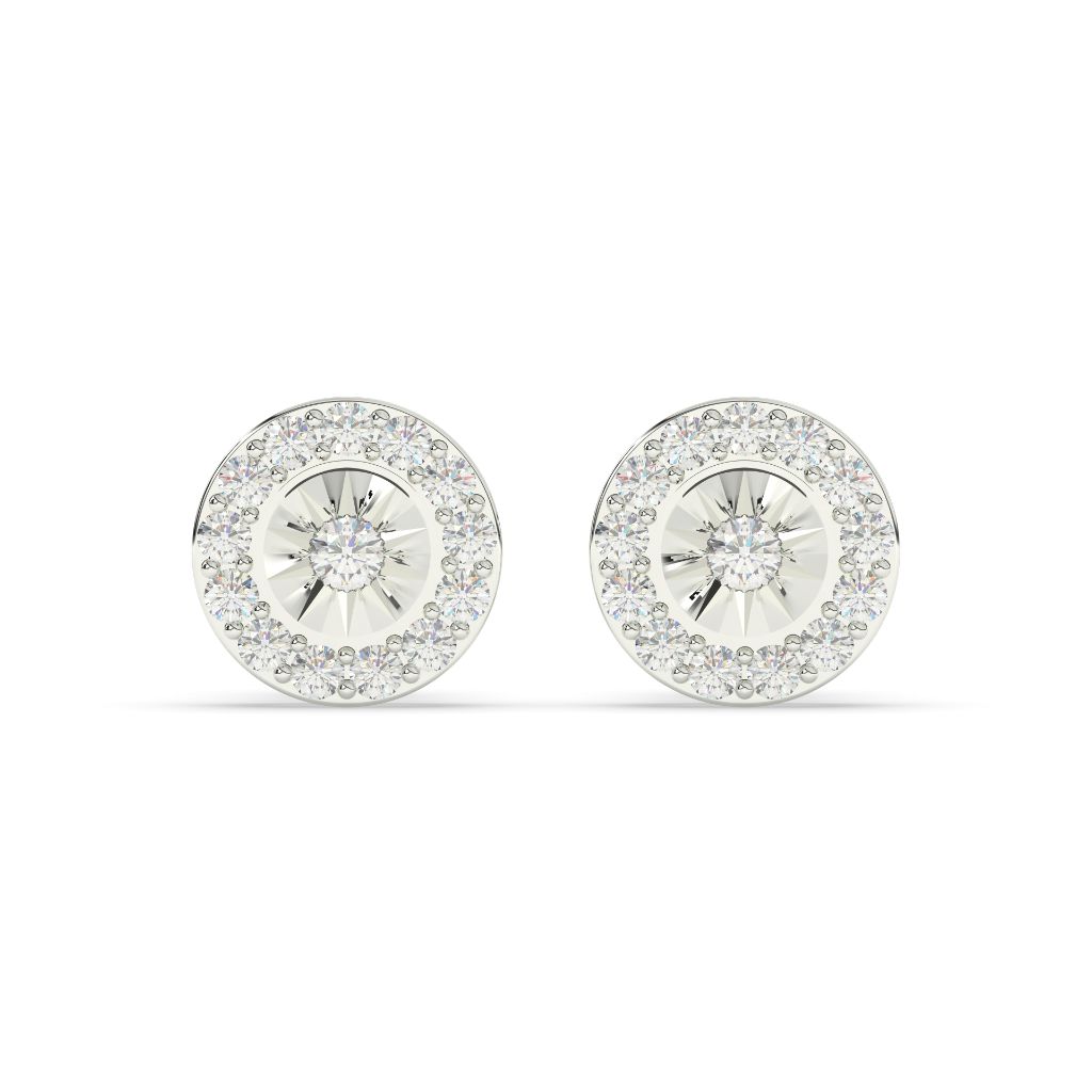 RADIANT MIRROR CUT EAR STUDS