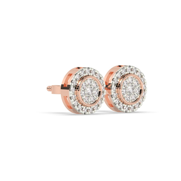 LUXURY ROUND CUT STUD EARRINGS