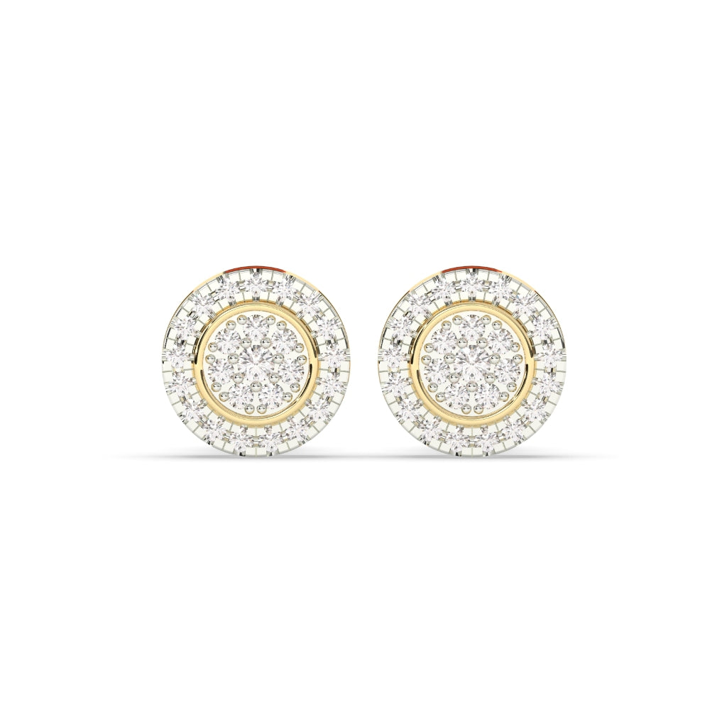 LUXURY ROUND CUT STUD EARRINGS