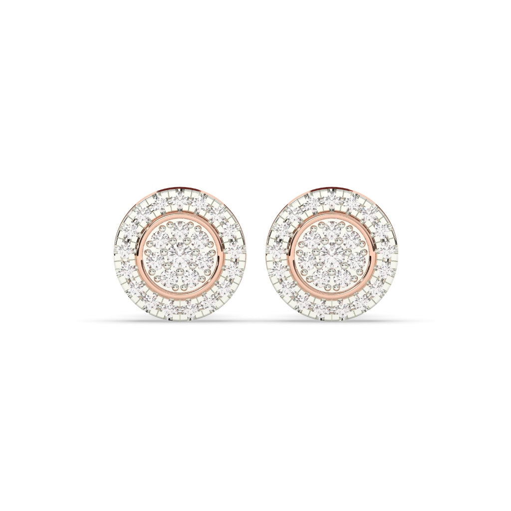 LUXURY ROUND CUT STUD EARRINGS