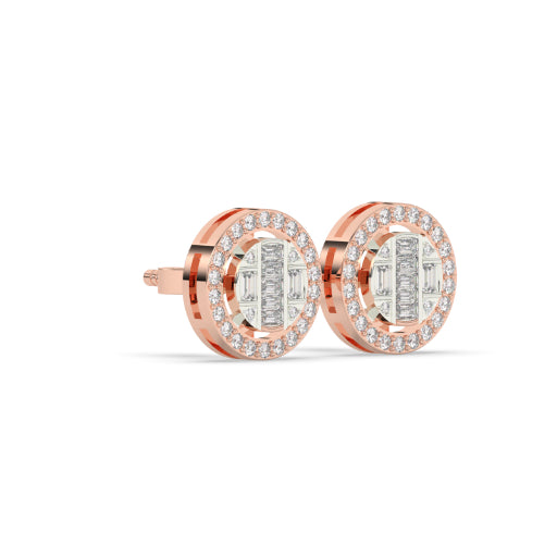 RADIANT ROUND DIAMOND STUD EARRINGS