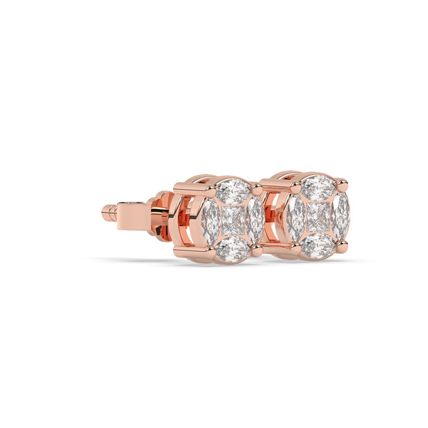 MARQUISE CLUSTER DIAMOND STUD EARRINGS