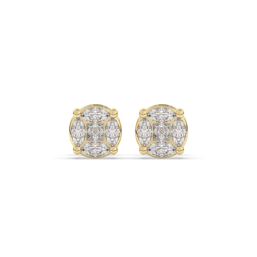 MARQUISE CLUSTER DIAMOND STUD EARRINGS